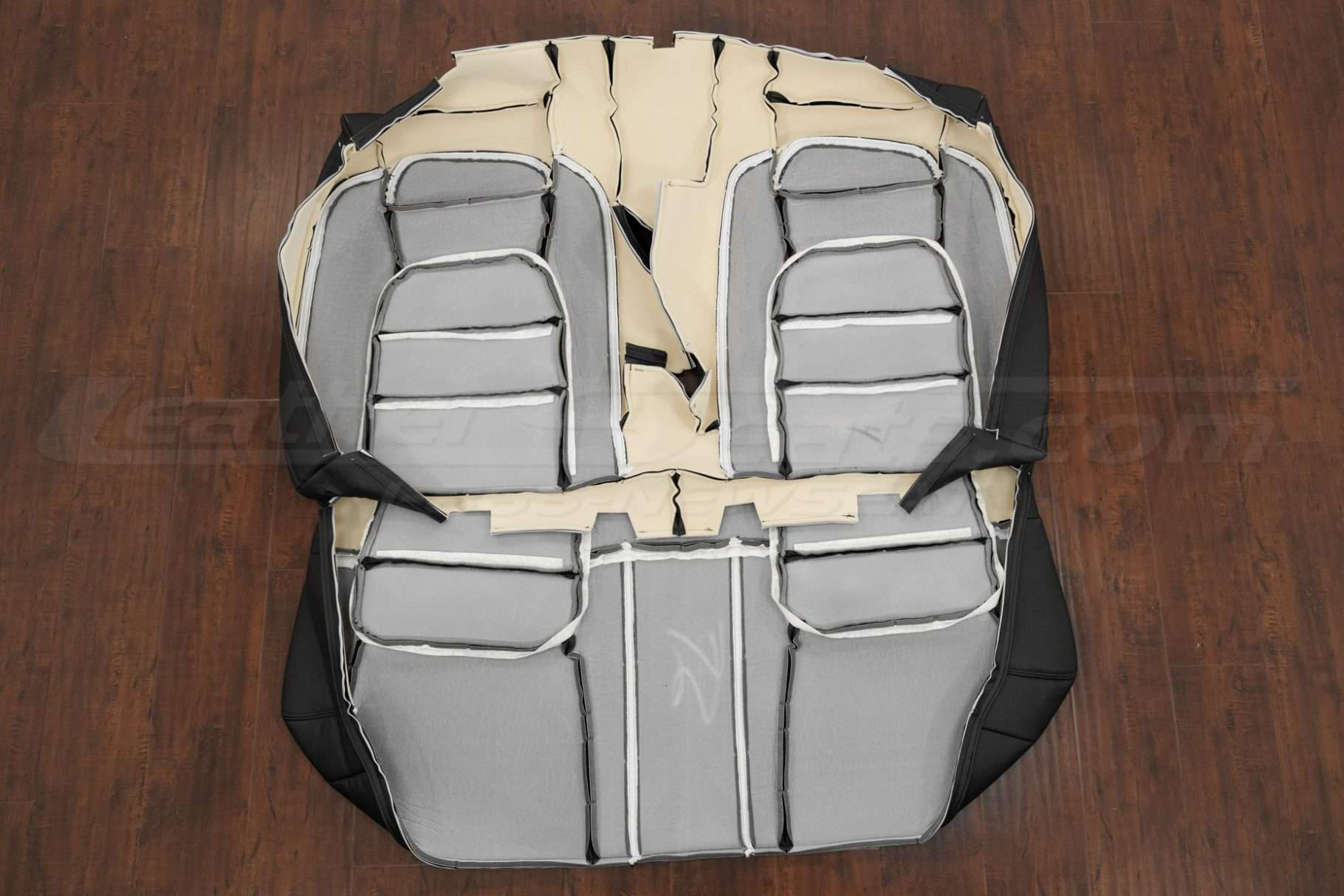 Back view of rear seat upholstery