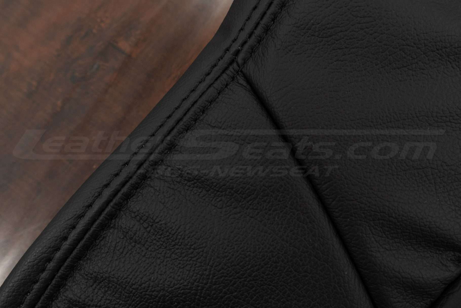 Black stitching on Black leather