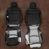 Front seat upholstery flipped