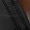 Matching Black double-stitching on black leather