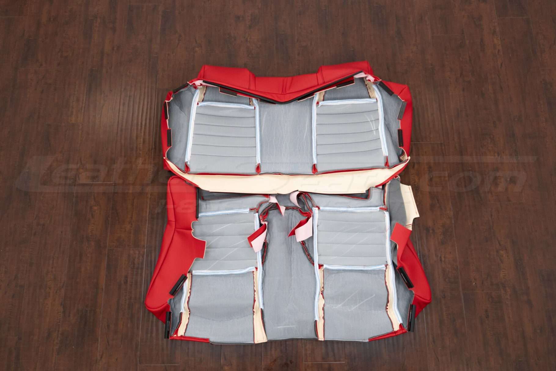 Rear seat upholstery flipped