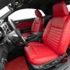 Bright Red Ford Mustang convertible leather seats