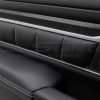Quilted Door panel inserts on Black leather with white stitching