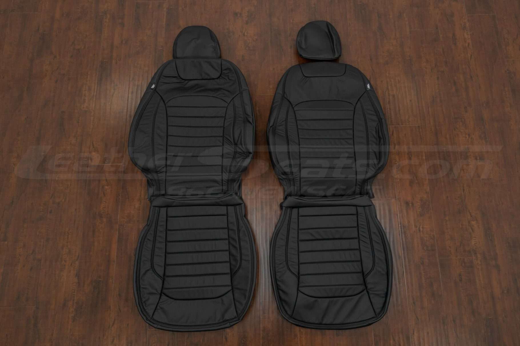 2015-2024 Ford Edge custom leather seat upholstery kit - Black - Front seat upholstery