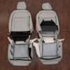 Front seat upholstery flipped