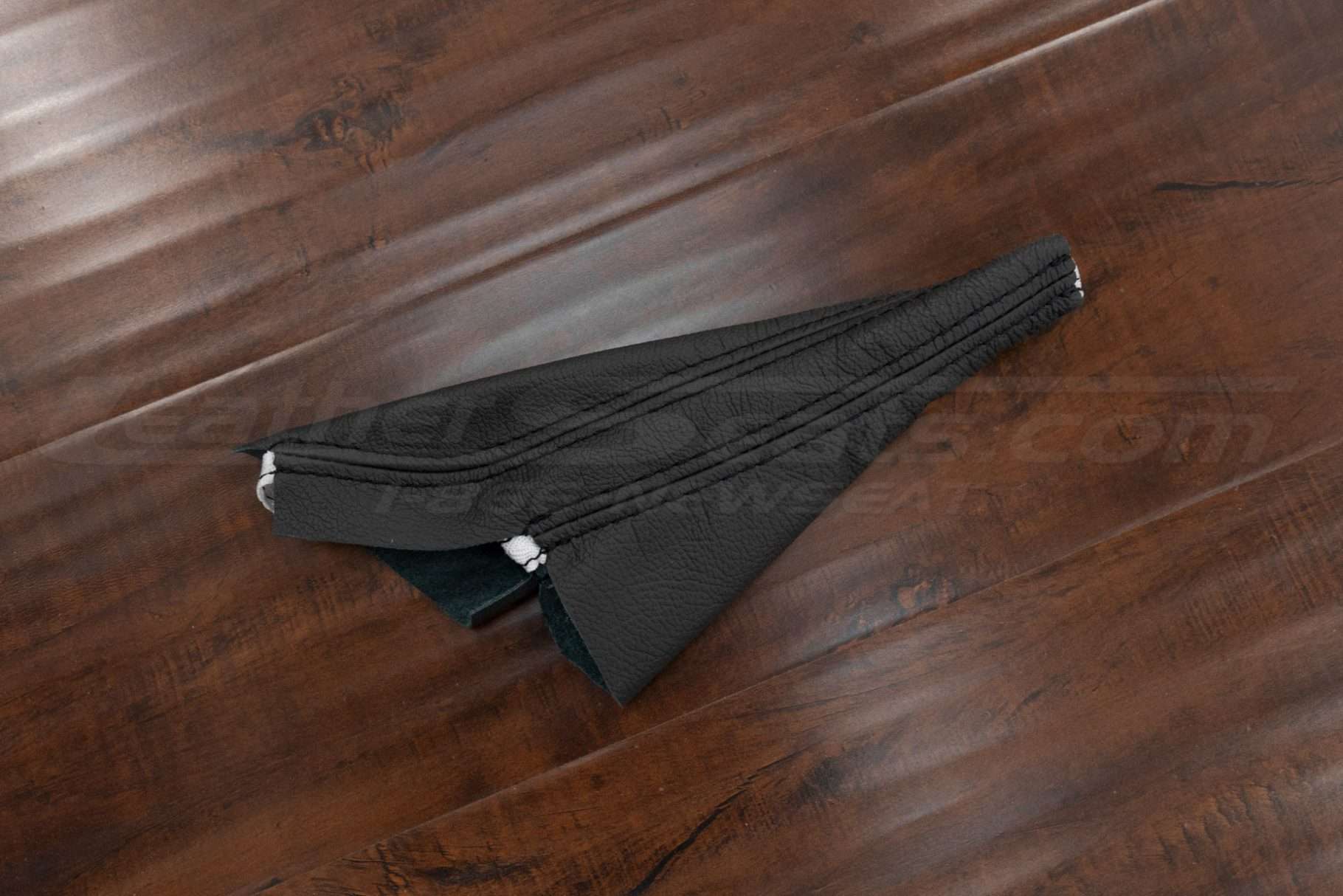 Alternate side view of leather e-brake boot upholstery for Mitsubishi 3000GT