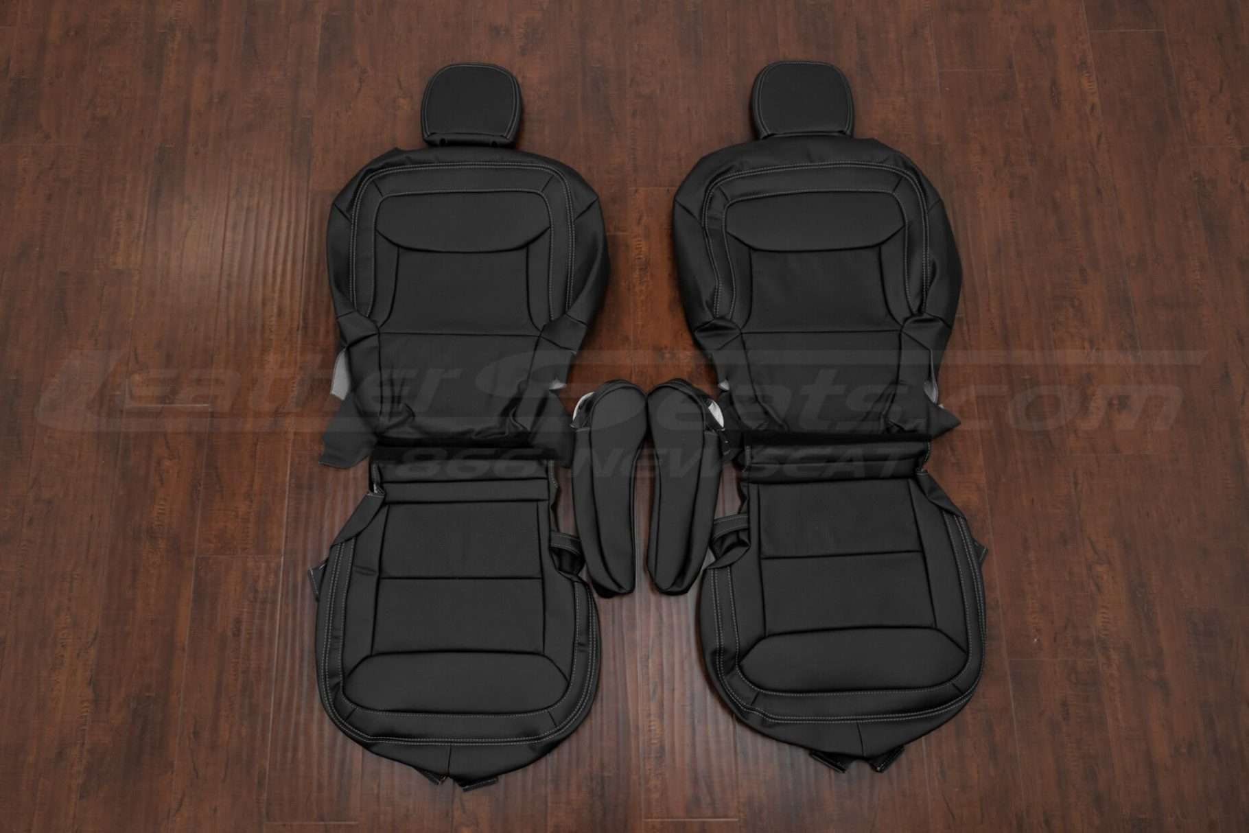 2021-2024 Ford Explorer 6 Passenger LEather Seat Kit - Black - Middle Row Low Back Buckets with Armrests