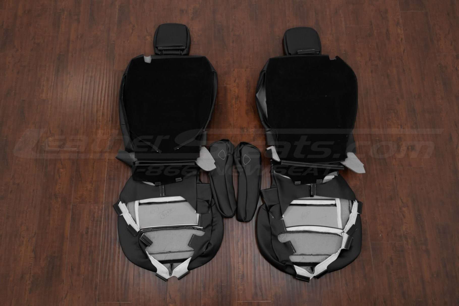 Back view of middle row upholstery with armrests