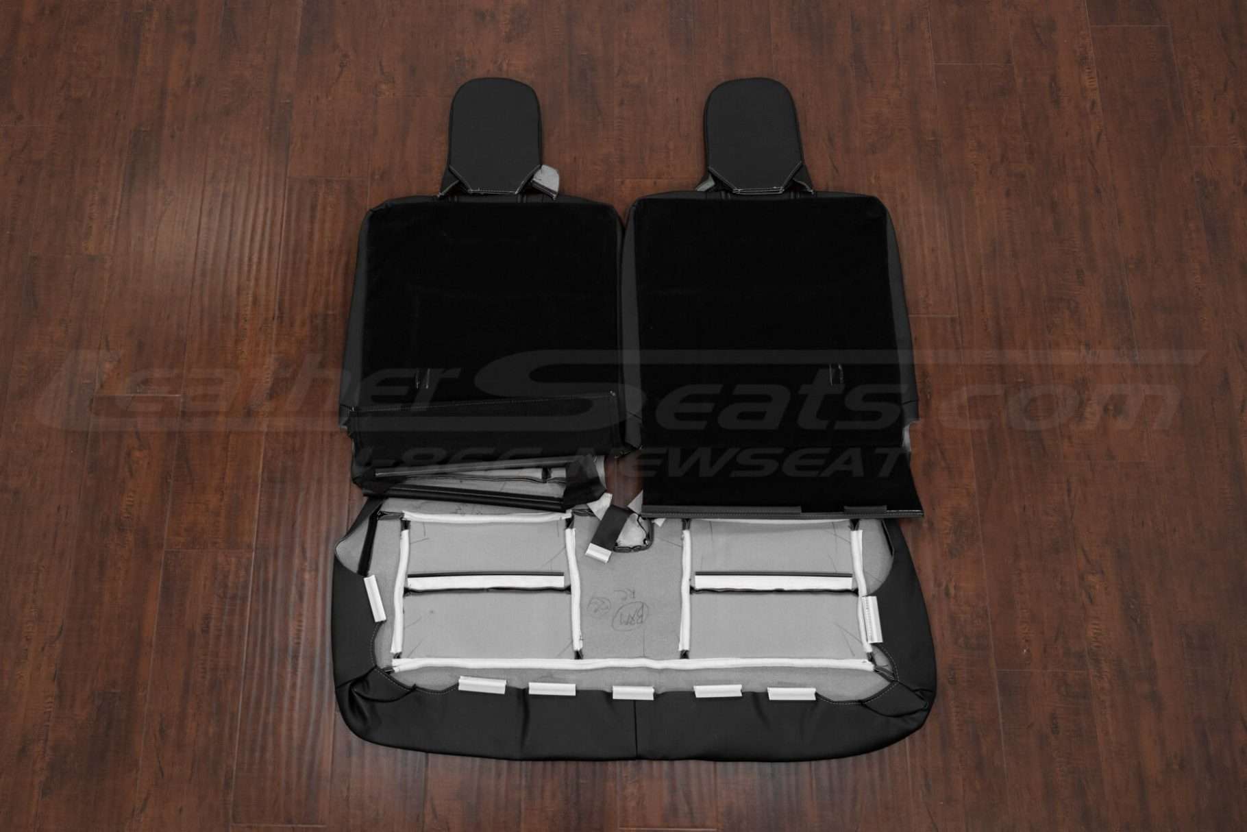 Back view of rear seat upholstery