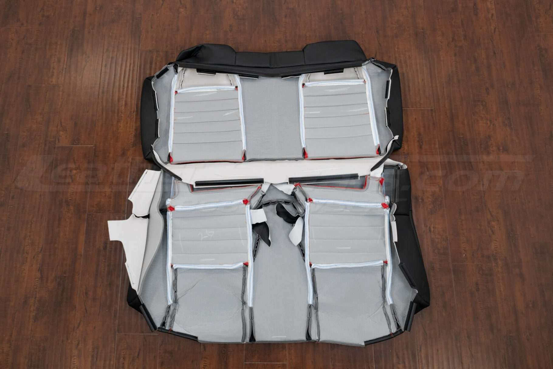 Back view of rear seat upholstery