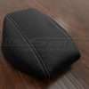 Flat side view of leather console lid cover forr Jeep GRand Cherokee SUV