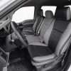 Alternative view of front driver leather seat with jump seat in seating position