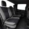 Ford Superduty with custom Stone and Black leather interior - Rear seats from passenger side