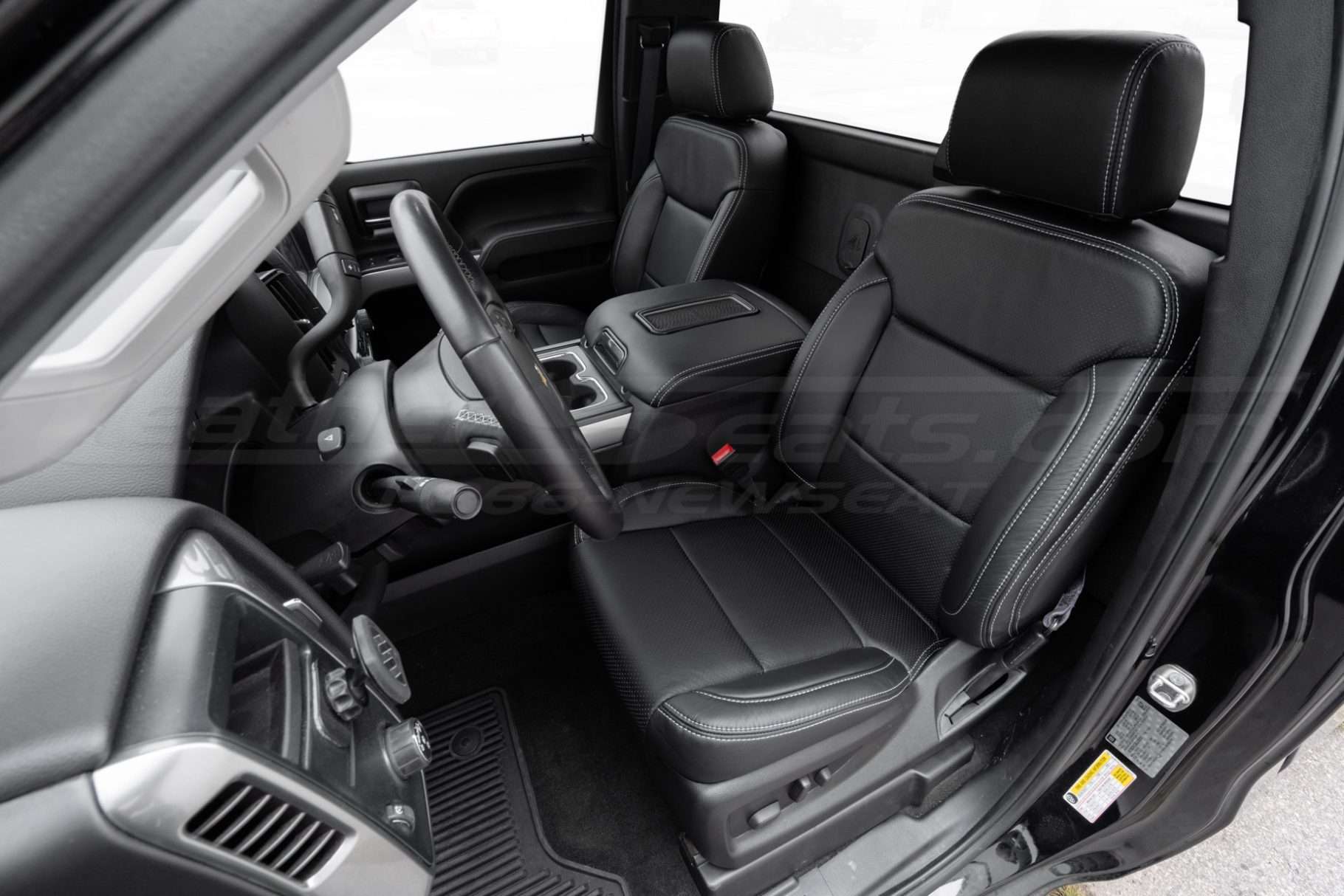 2014-2015 Chevy Silverado reg Cab wih custom installed Black leather seats