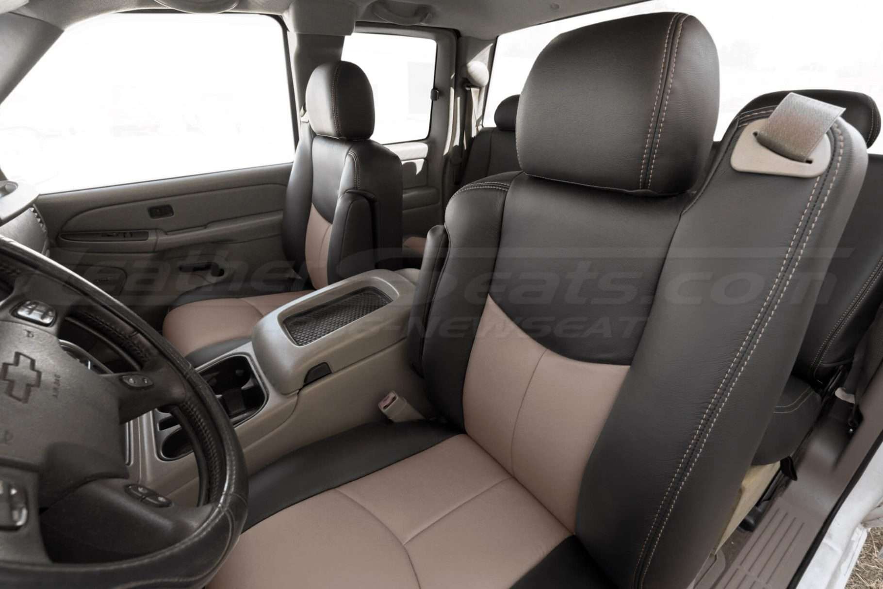 Front backrest and headrest section of chevrolet silverado