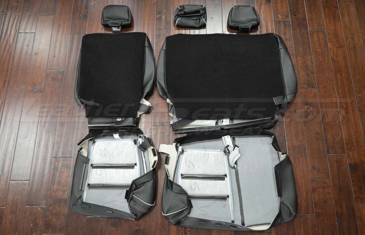 Backview of rear seat upholstery