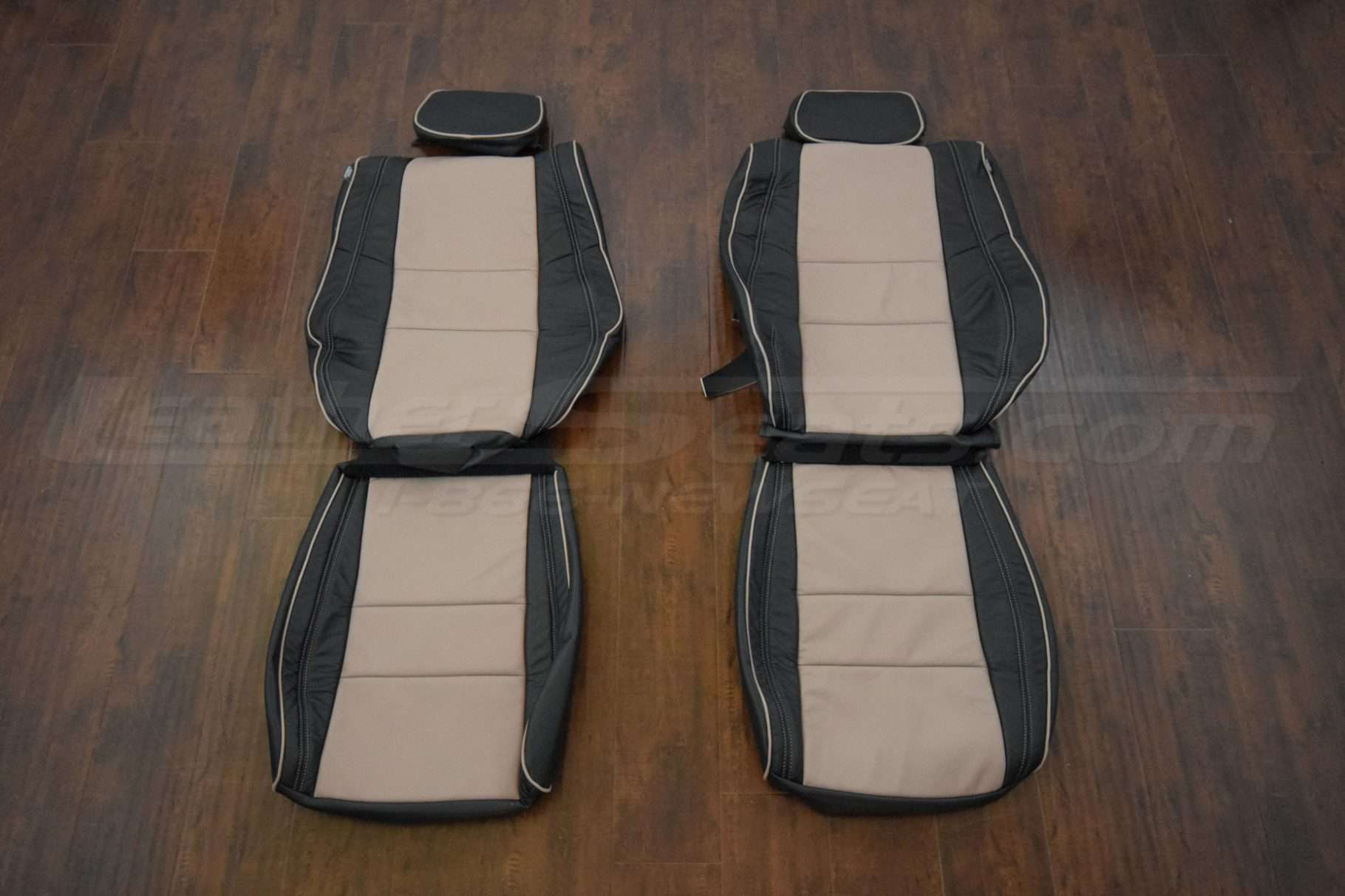 2011-2022 Jeep Grand Cherokee leather seat interior kit - Black/Adobe - Front seat upholstery