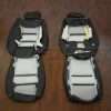 Back view of front seat leather upholstery kit