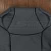 Upper section of leather backrest upholstery