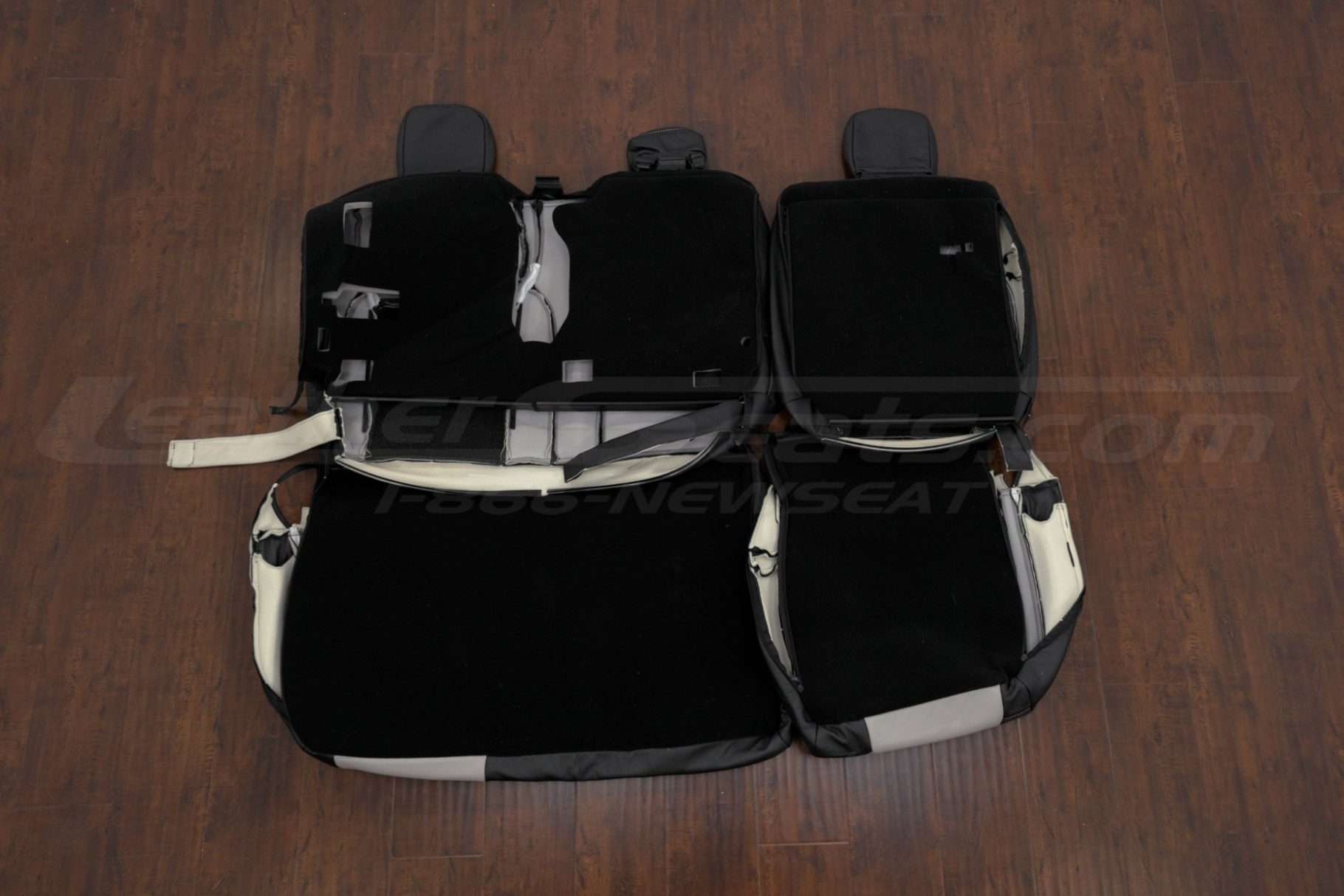 Back view of rear seat upholstery