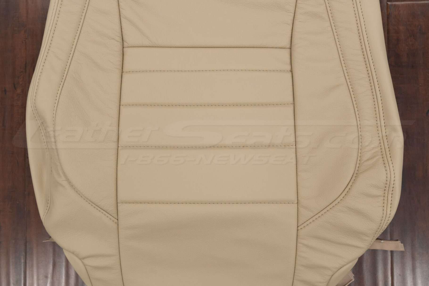 Insert section of Parchment backrest leather upholstery