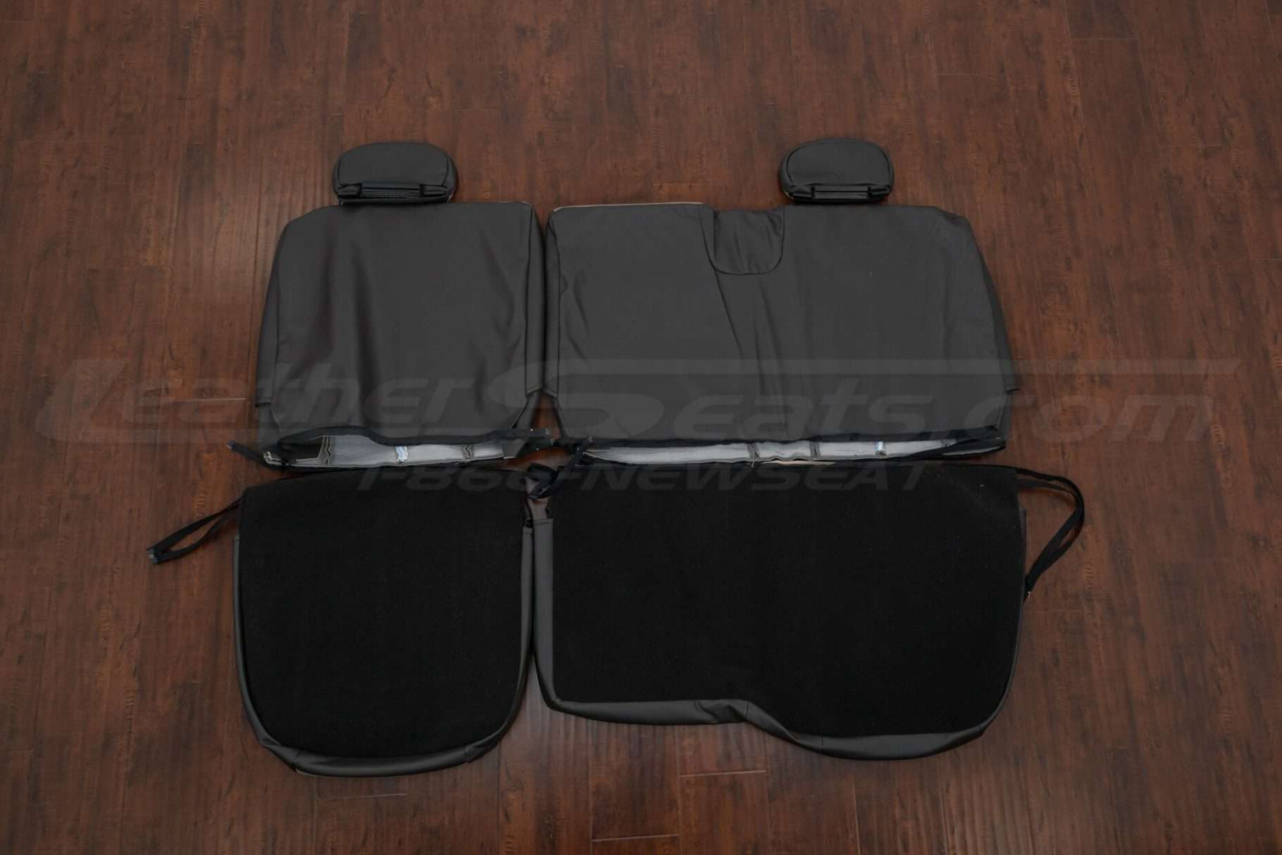 Rear seat leather upholstery flipped