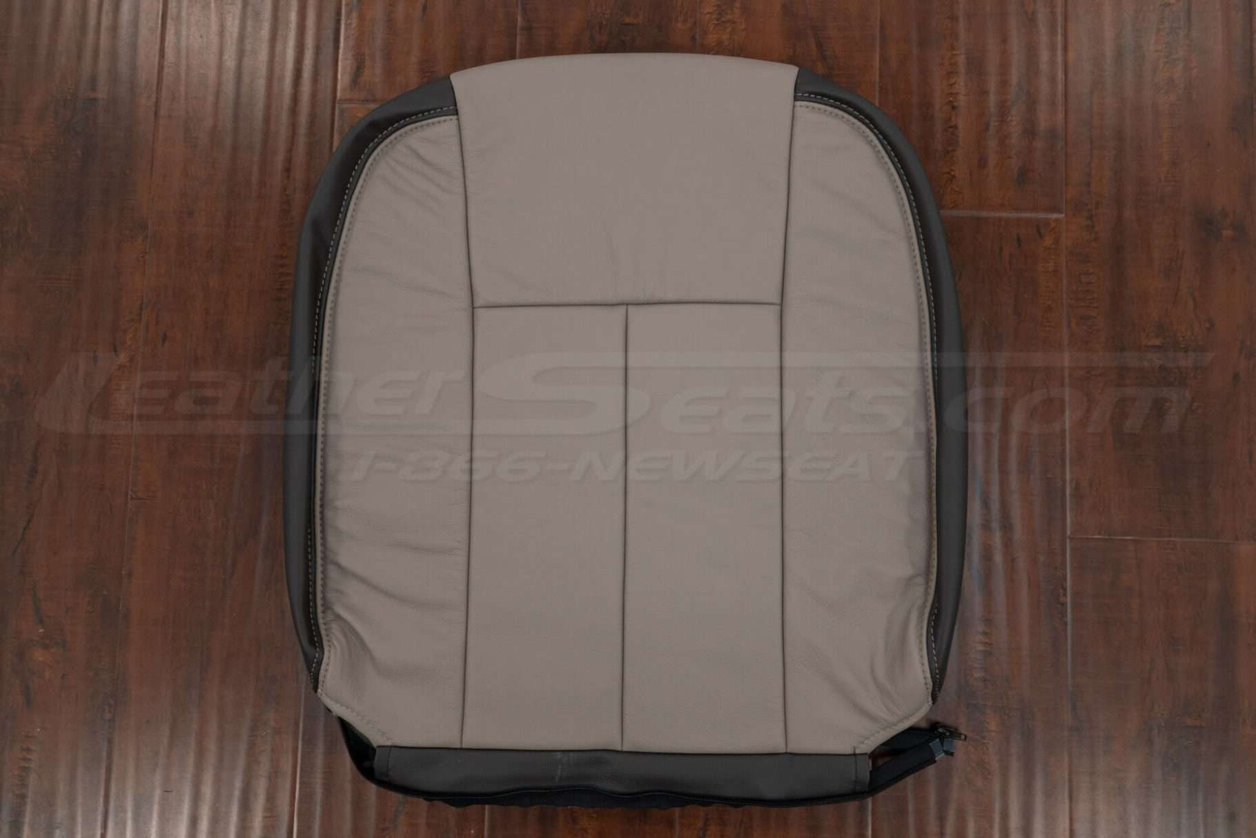Dodge Ram leather backrest uphlster in Dark Graphite with Puddy facings