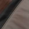 Puddy double-stitching on Dark Graphite and Puddy leather
