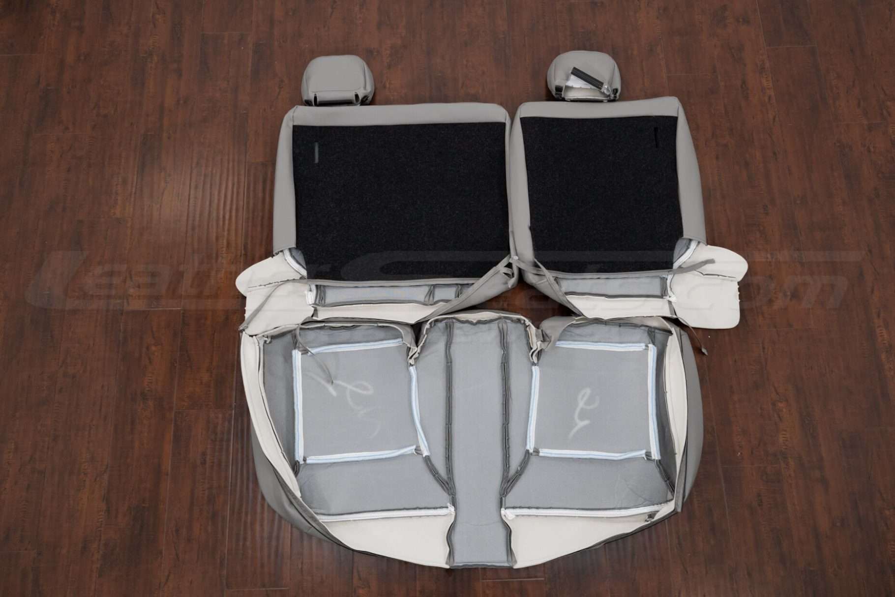 Back view of rear seat vinyl kit