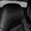 Corvette leather headrest close-up
