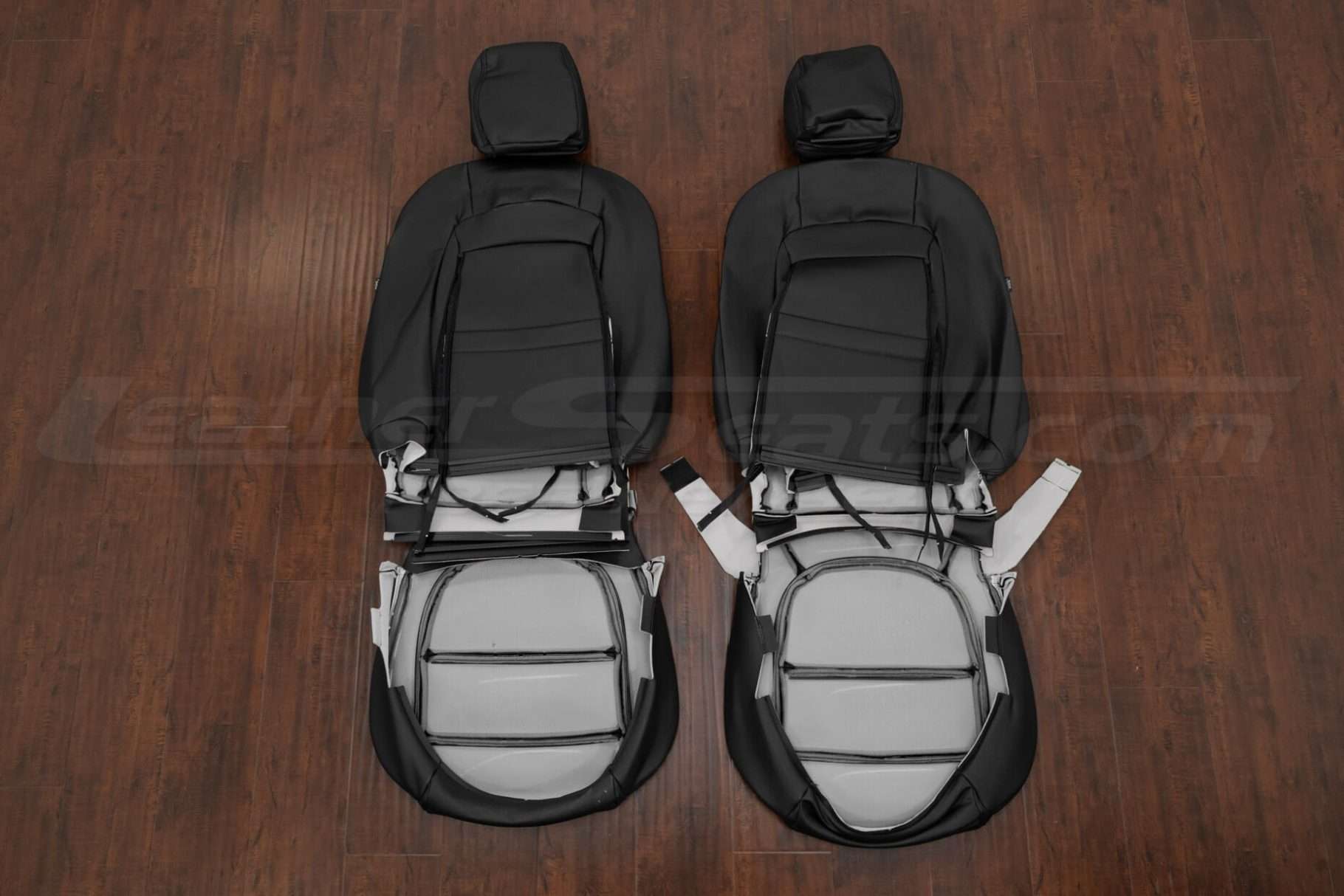 Black front seat upholstery - flipped