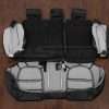 Back view of rear seat upholstery with bolsters