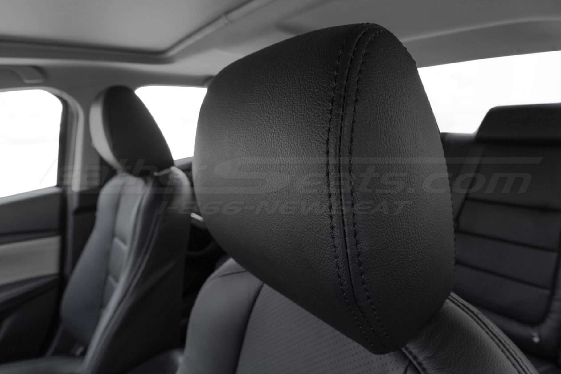 Mazda 6 Leather Headrest with matching Black double-stitching