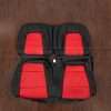 2024 Ford Mustang Custom leather interior kit - Black/Bright red - Rear seat upholstery