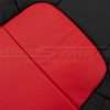 Bright Red and Black leather texture close-up