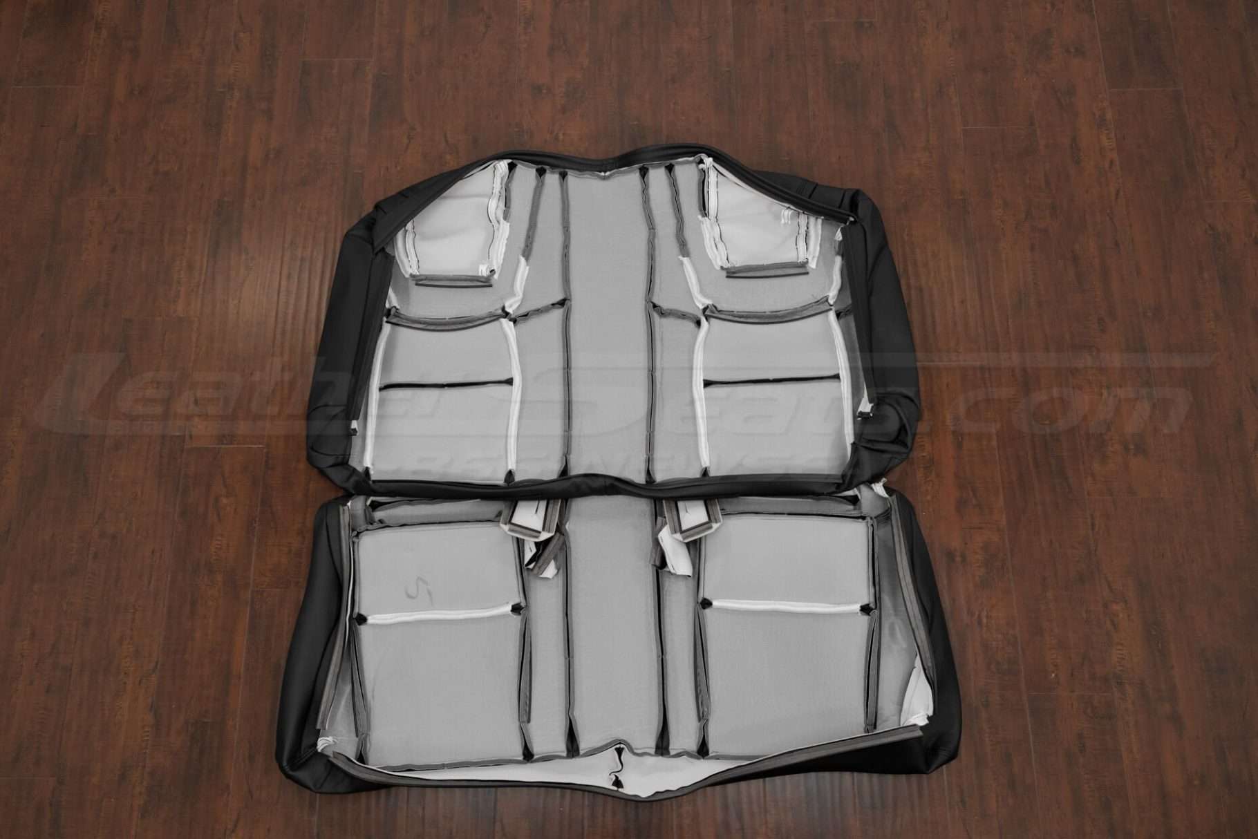 Back view of rear seat upholstery