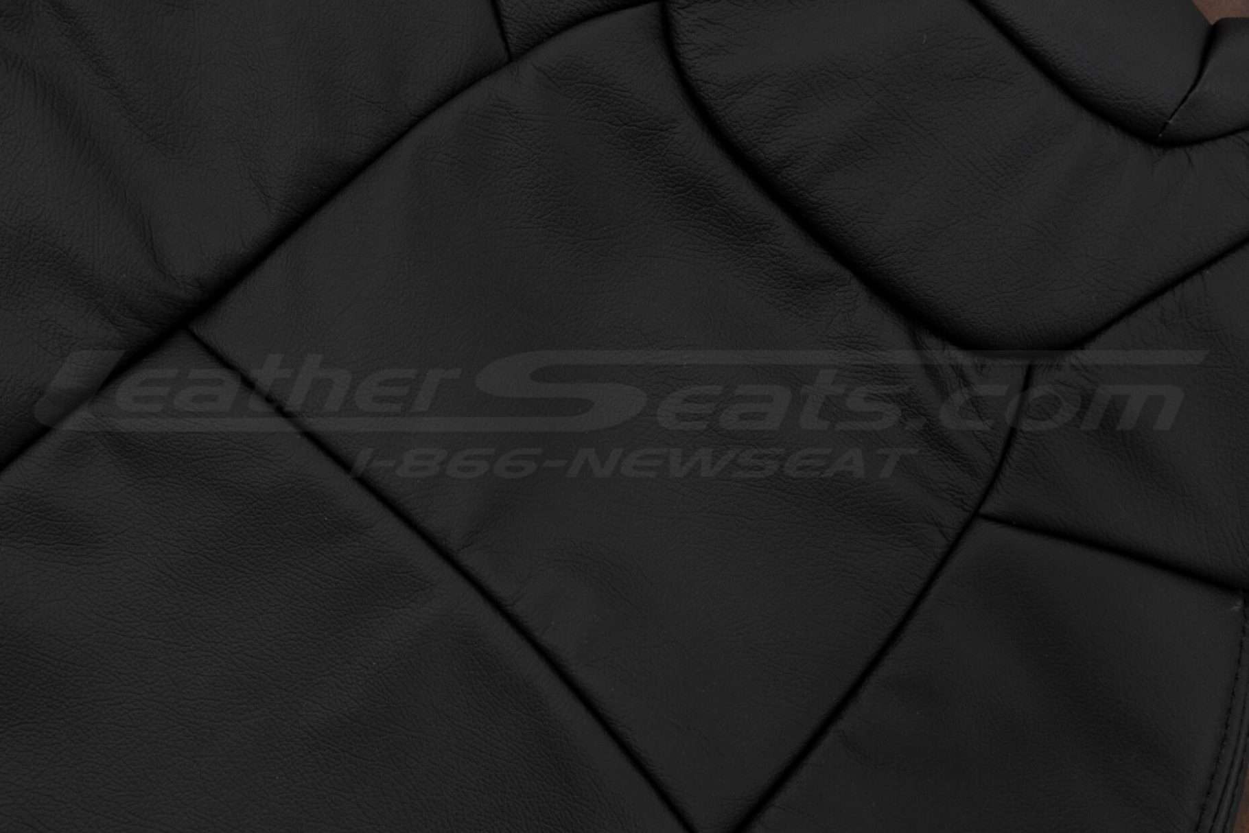 Black insert leather texture close-up