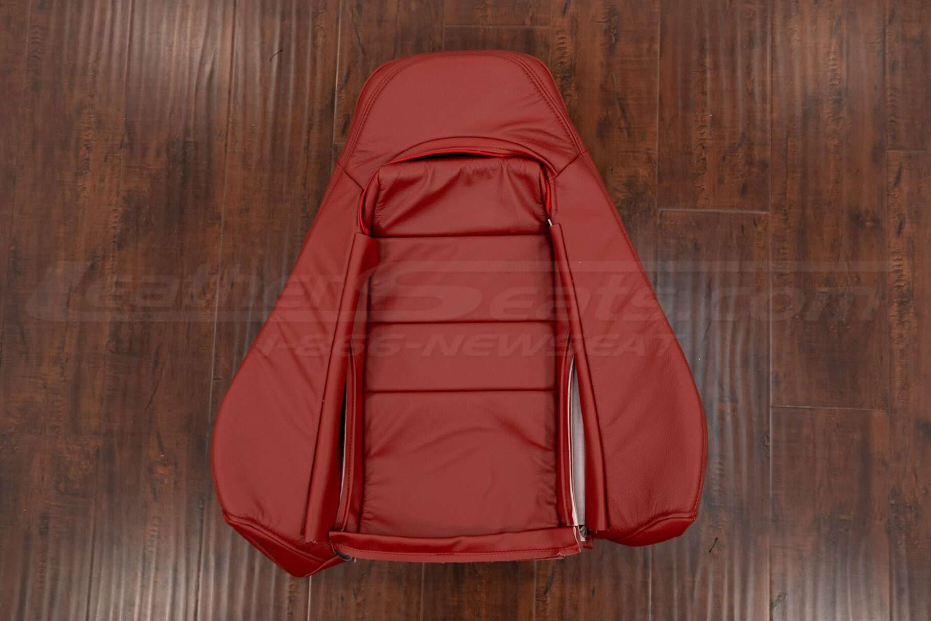 Mazda RX-7 leather backrest upholstery in Cardinal