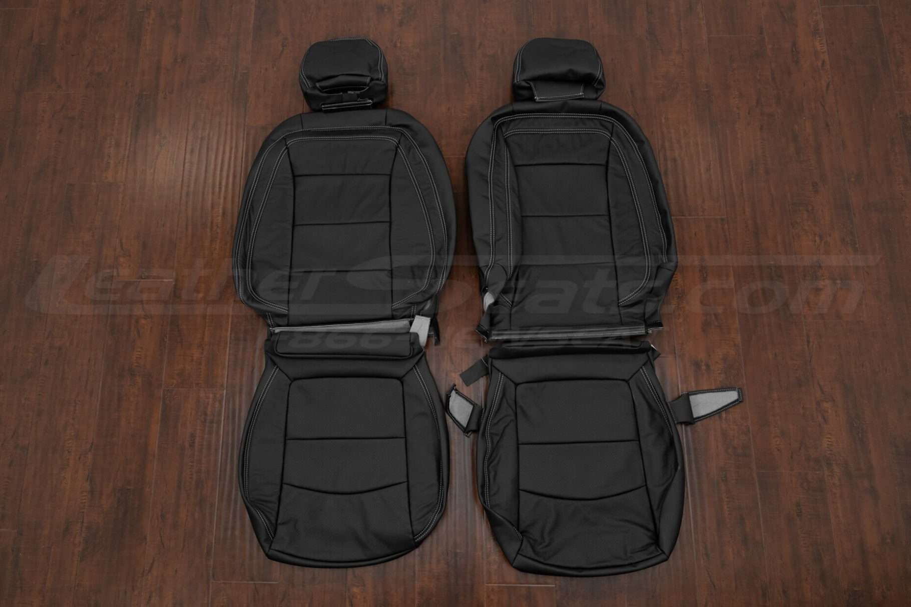 2018-2024 GMC Terrain leather seat upholstery kit - Black - Front seat upholstery with perforated inserts