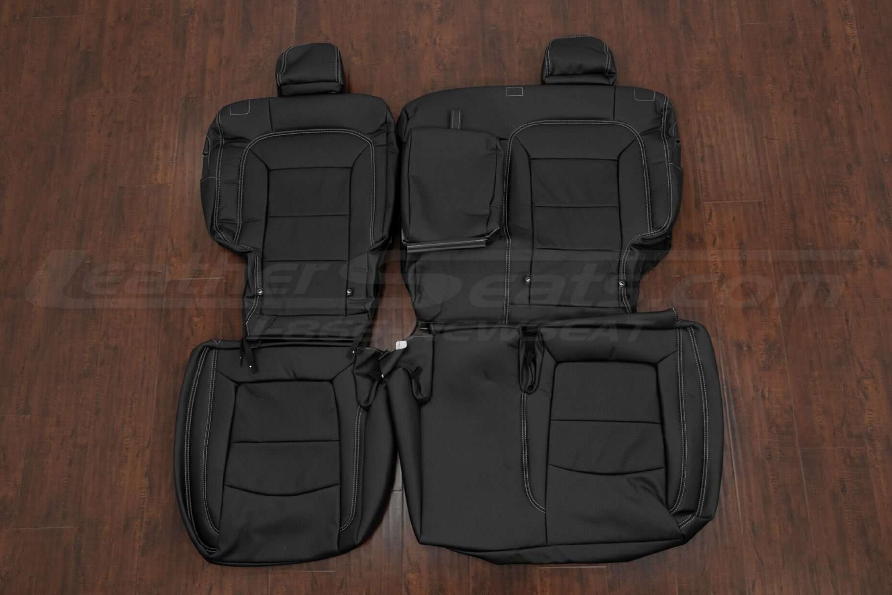 2018-2024 GMC Terrain leather seat upholstery kit - Black - Rear seat upholstery w/ Armrest