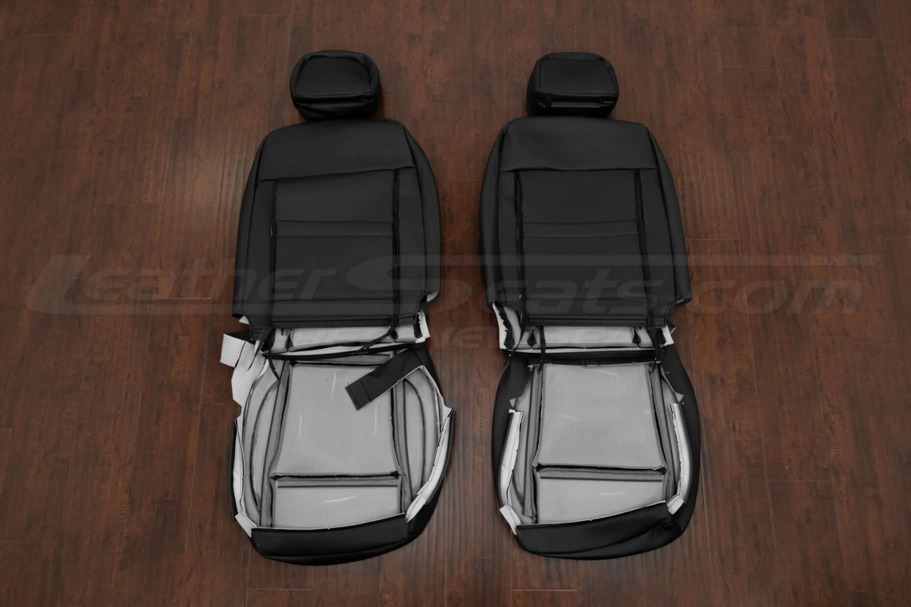 Back view of front seat upholstery