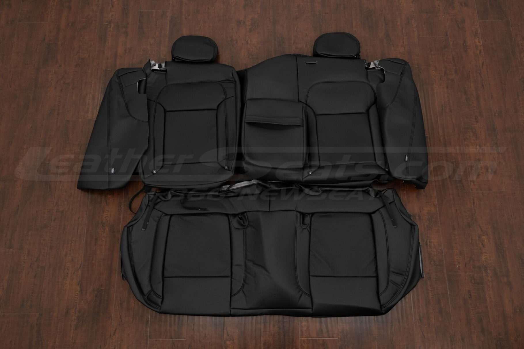 2014-2016 Chevy Malibu leather seat upholstery kit - Black - Rear seat upholstery with Armrest and Bolsters