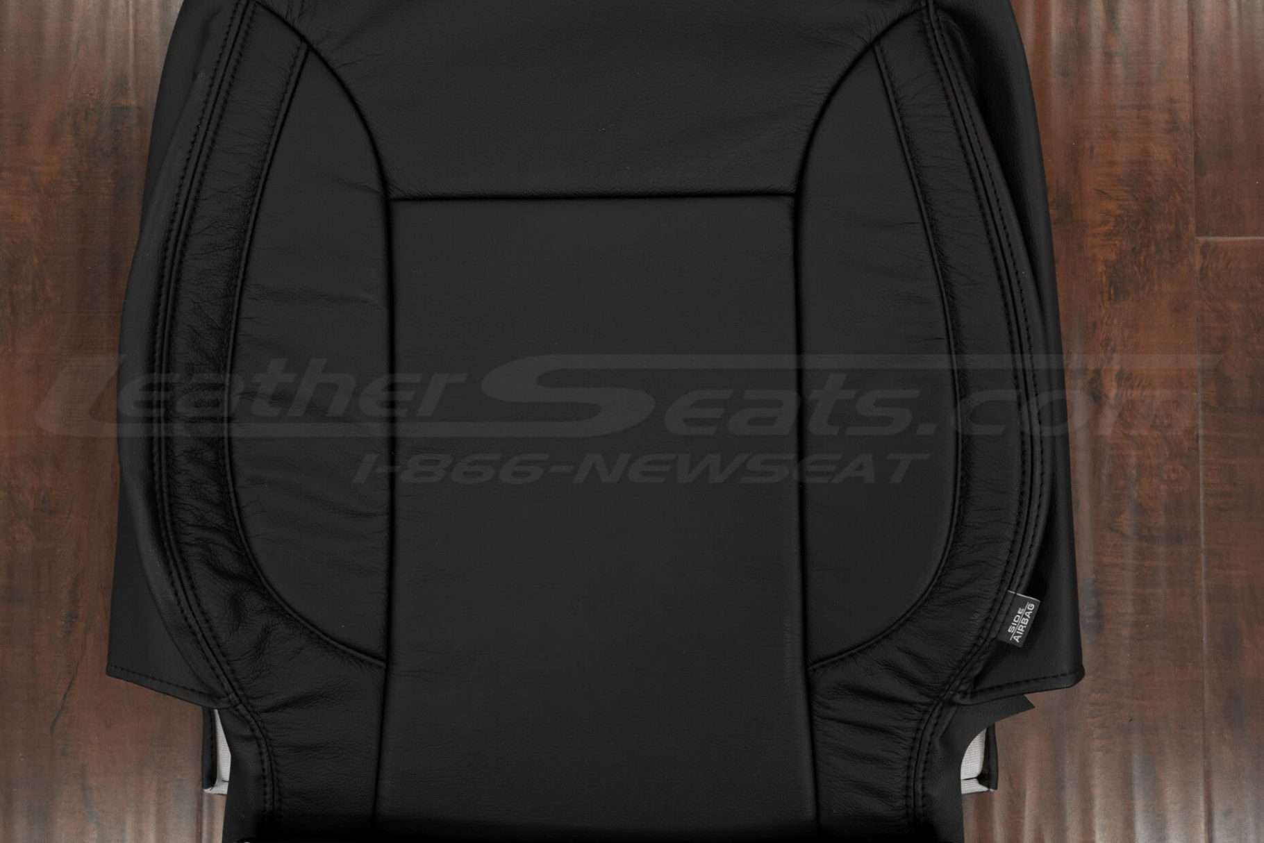 Insert section of leather backrest upholstery