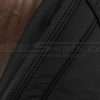 Matching Black double-stitching on Black leather