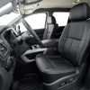 2021 Nissan Titan XD with custom black leather seats and silver stitching