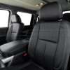 Front backrest & headrest section of nissan titan installed leather kit