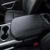 Nissan Titan Black console lid cover with silver stitching