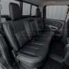 Nissan Titan with custim installed rear leather seats in Black leather