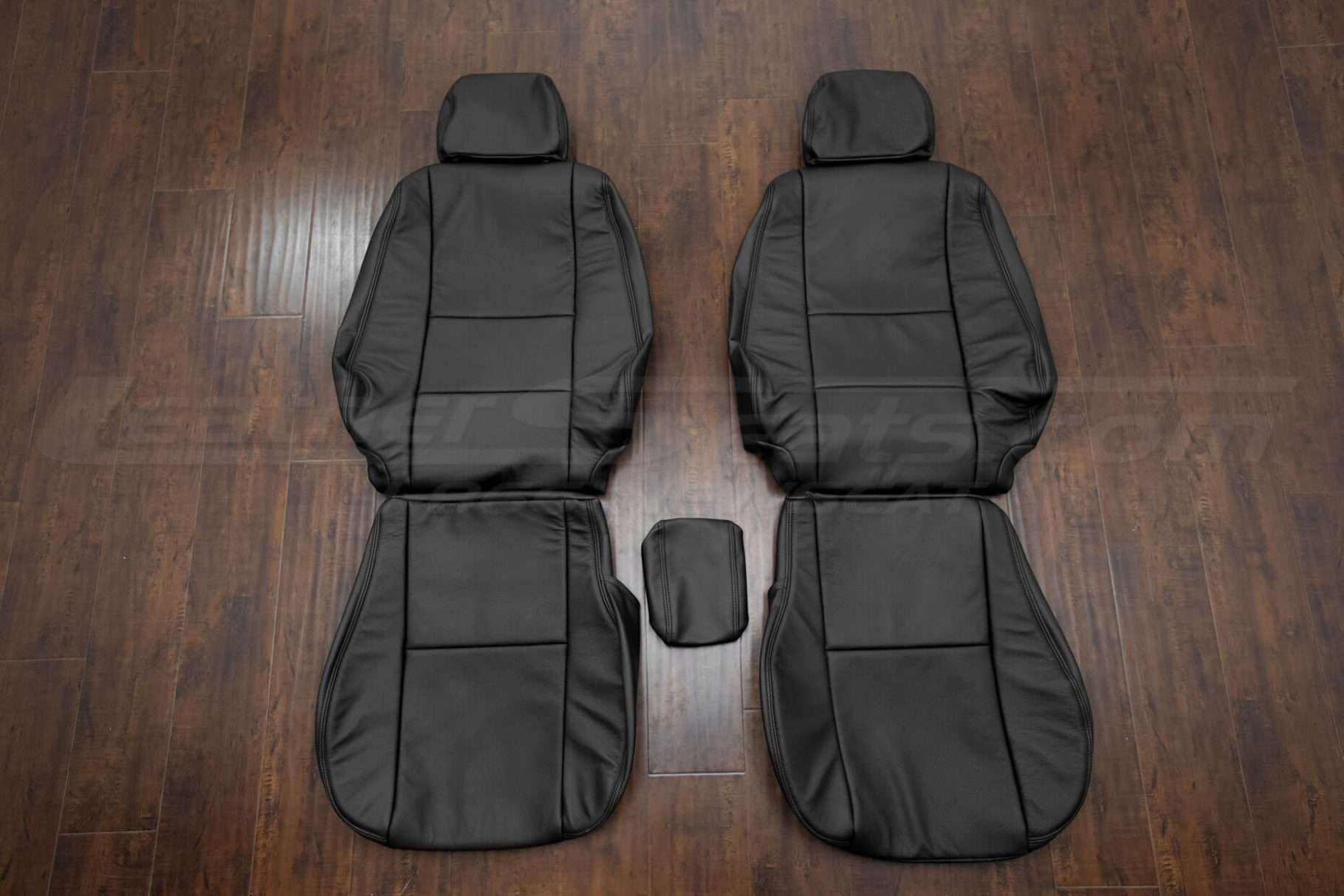 2001-2004 Lexus IS 300 Sedan Leather Seat Upholstery Kit - Black - Front seat uphosltery with Console cover