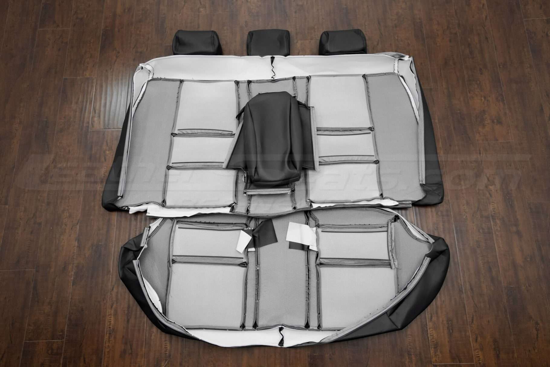 Back view of rear seat uphosltery & armrest
